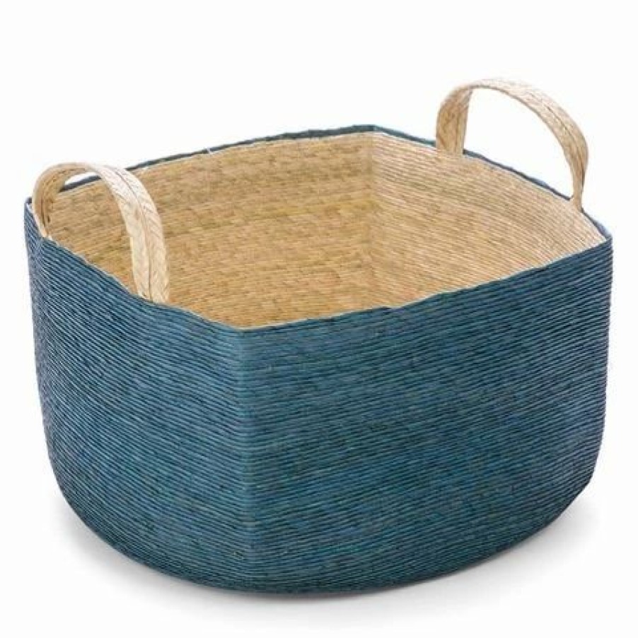 Storage * | Linen & Moore Cruz Square Floor Basket Storm