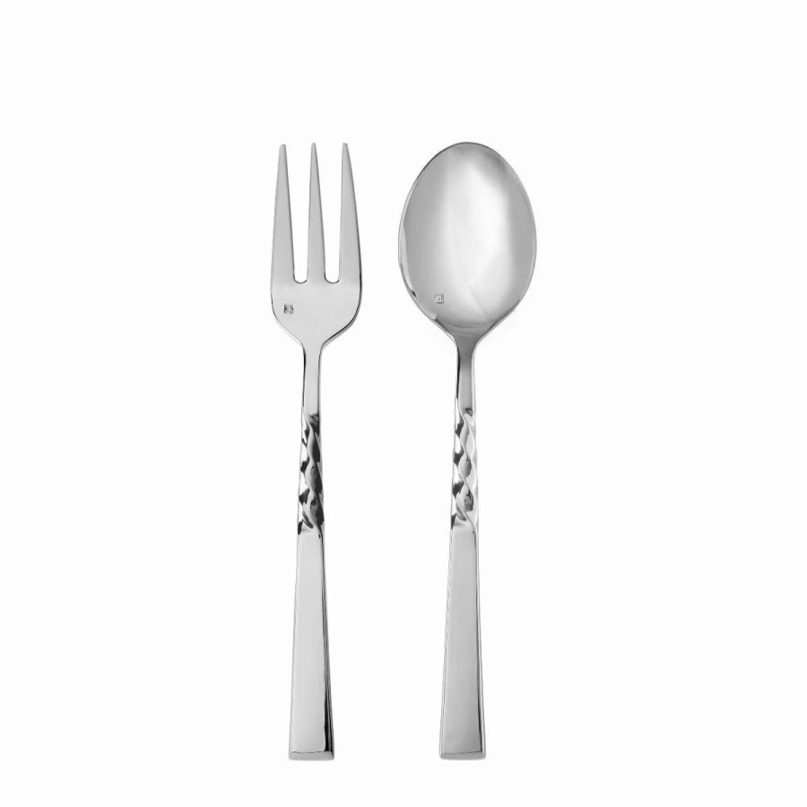 Flatware * | Fortessa Wrought 2-Piece Serving Set | Stainless Steel