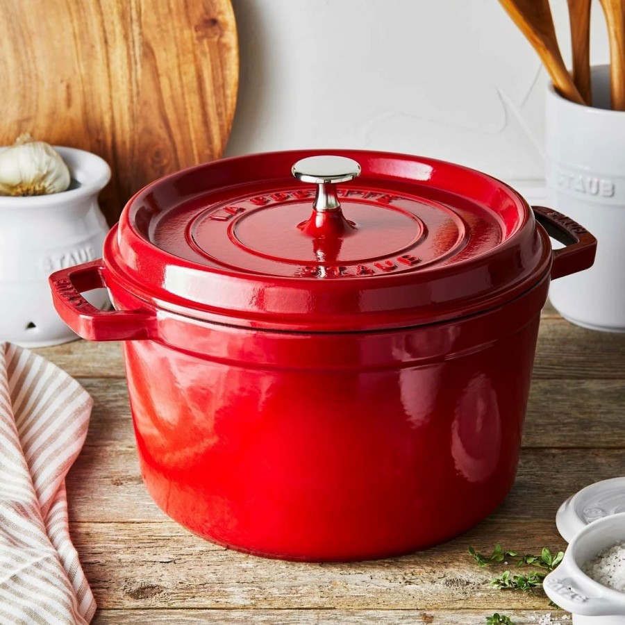 Dutch Ovens & Braisers * | Staub 5 Qt Tall Cocotte | Cherry