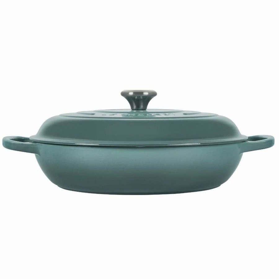 Dutch Ovens & Braisers * | Le Creuset 5 Qt. Signature Enameled Cast Iron Braiser With Stainless Steel Knob | Sea Salt