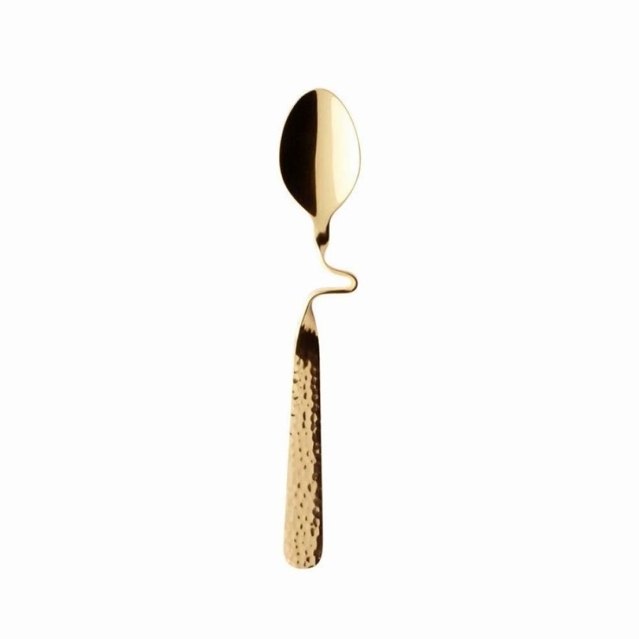 Flatware * | Villeroy & Boch Stainless Steel Caffe Teaspoon | New Wave Gold