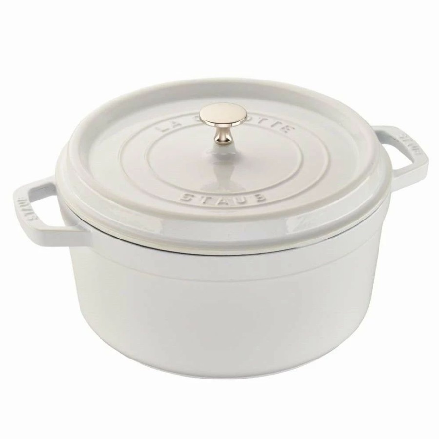 Dutch Ovens & Braisers * | Staub 5.5 Qt. Round Cocotte/Dutch Oven | White