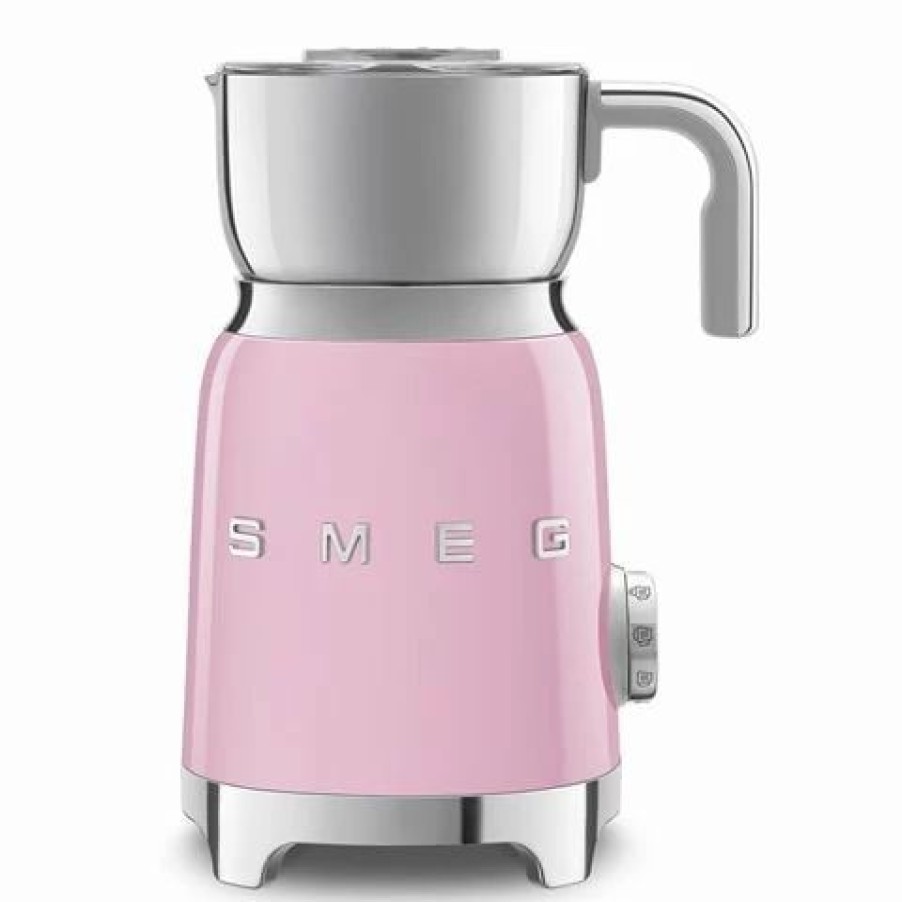 Specialty Appliances * | Smeg 50'S Retro Milk Frother Mff01Pkau Pastel Pink