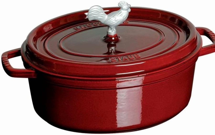 Dutch Ovens & Braisers * | Staub 5.75 Qt. Oval Coq Au Vin Cocotte/Dutch Oven | Grenadine