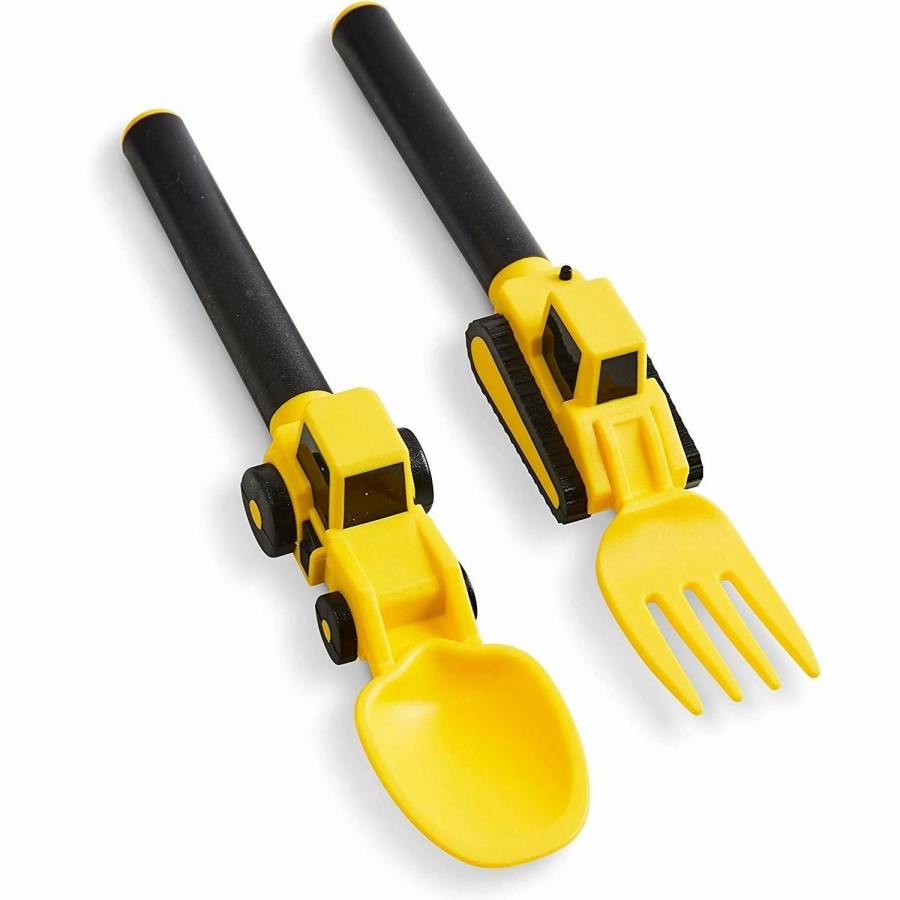 Flatware * | Masontops Dinneractive Construction Utensil Set Of 2 Yellow