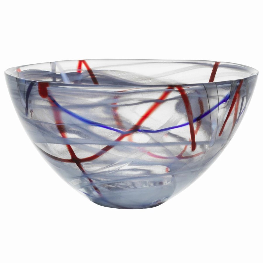 Bowls * | Orrefors Kosta Boda Kosta Boda 13 3/4 Crystal Contrast Bowl, Grey