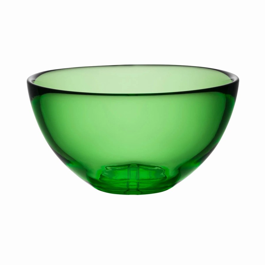 Bowls * | Orrefors Kosta Boda Kosta Boda 6 1/8 Bruk Crystal Serving Bowl, Green