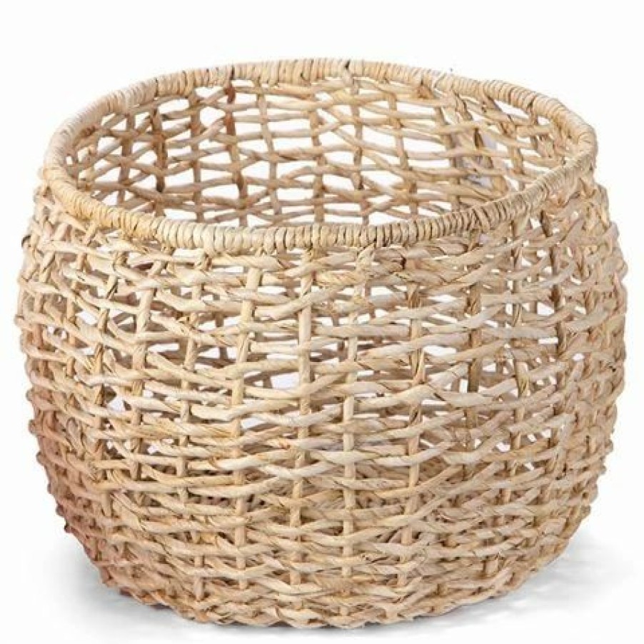 Storage * | Papaya Cicely Round Woven Basket Small