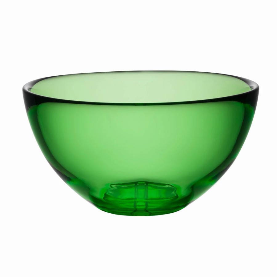 Bowls * | Orrefors Kosta Boda Kosta Boda 8 1/2 Bruk Crystal Serving Bowl, Green