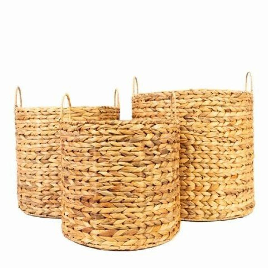 Storage * | Peter'S Natural Hyacinth Tub Set 3Pce