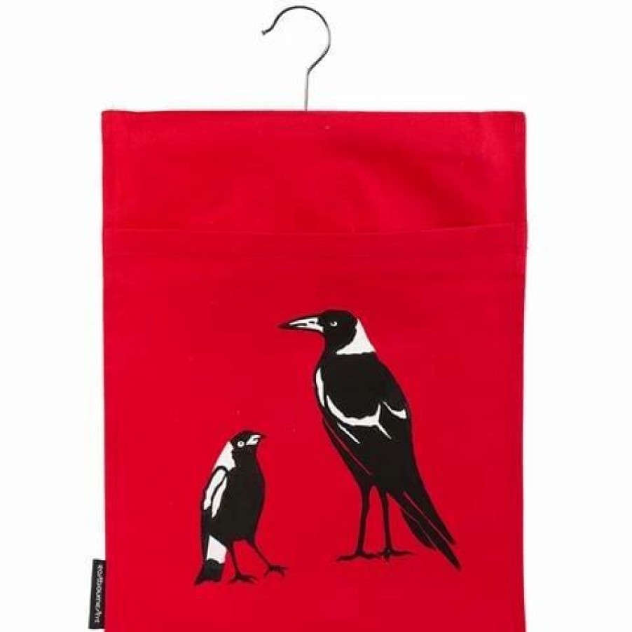 Storage * | Eastbourne Art Hanging Peg Bag Magpie Red