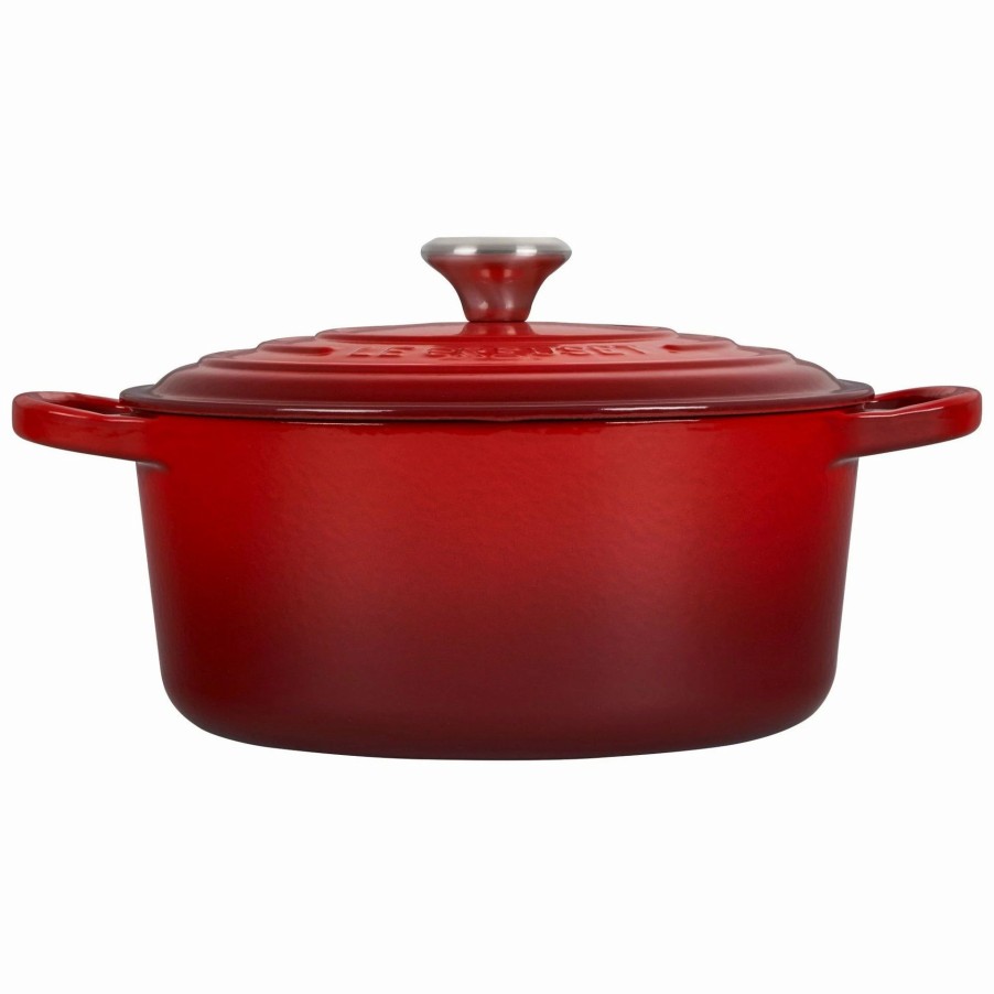 Dutch Ovens & Braisers * | Le Creuset 3.5 Qt. Round Signature Dutch Oven With Stainless Steel Knob | Cerise/Cherry Red