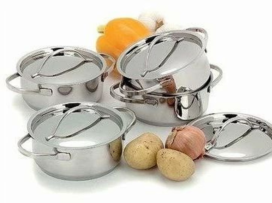 Dutch Ovens & Braisers * | Demeyere Resto Mini Dutch Oven Set With Lids 0.58 Qt Each 4 Pc Set