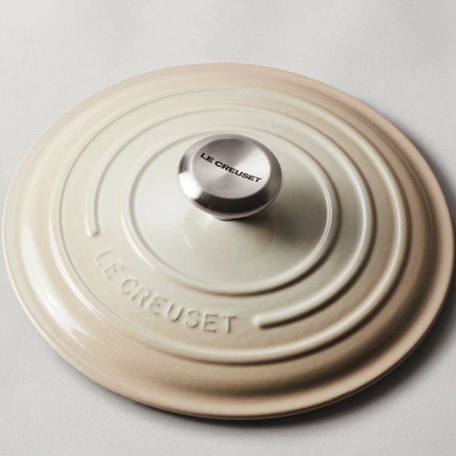 Dutch Ovens & Braisers * | Le Creuset 4.5 Qt. Round Signature Dutch Oven With Stainless Steel Knob | Meringue White