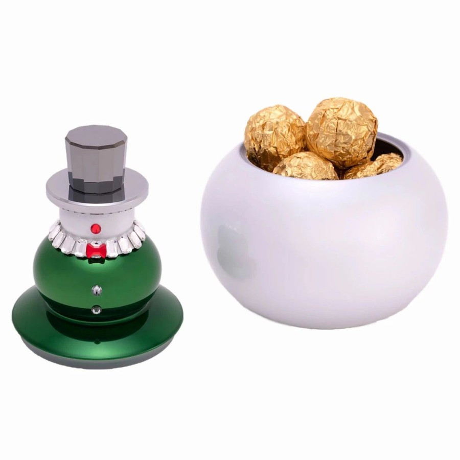 Bowls * | Swarovski Crystal Swarovski Holiday Cheers Candy Bowl Snowman