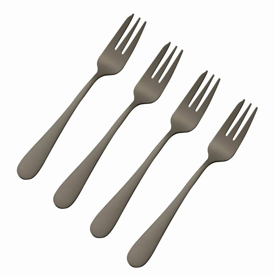 Flatware * | Viners Select 4-Piece Pastry Fork Set | Grey