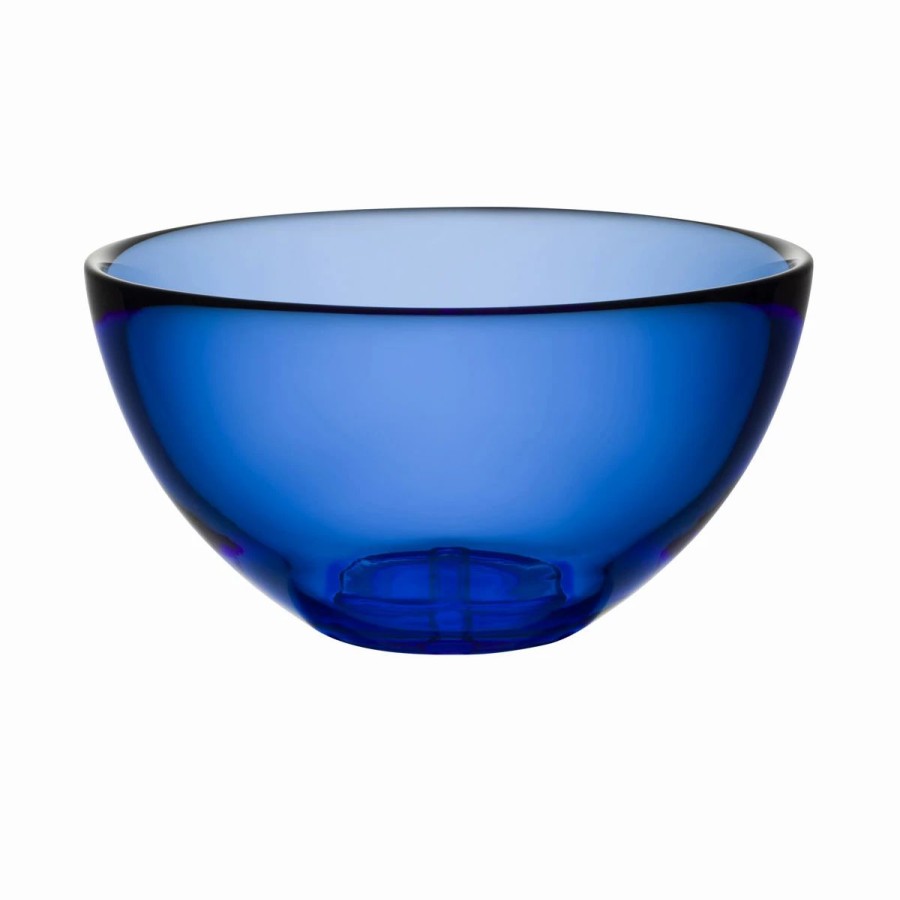 Bowls * | Orrefors Kosta Boda Kosta Boda 6 1/8 Bruk Crystal Serving Bowl, Water Blue