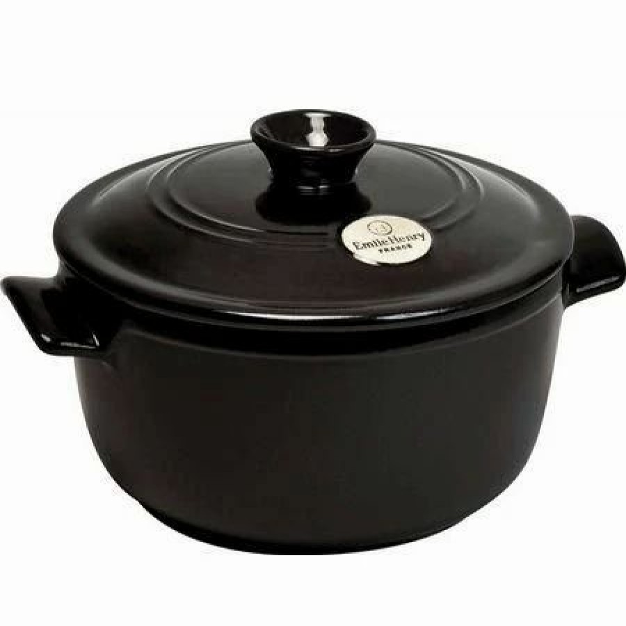 Dutch Ovens & Braisers * | Emile Henry 2.6 Qt. Round Dutch Oven | Charcoal