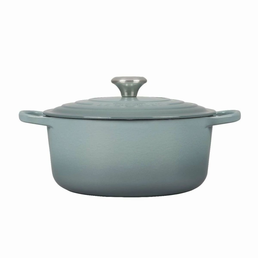 Dutch Ovens & Braisers * | Le Creuset 5.5 Qt. Round Signature Dutch Oven With Stainless Steel Knob | Sea Salt