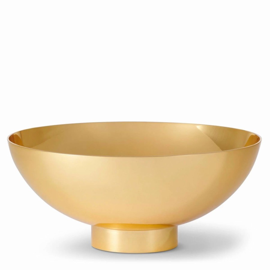 Bowls * | Aerin 9 Sintra Footed Bowl, Gold