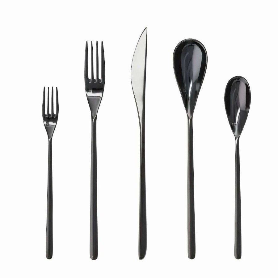 Flatware * | Fortessa Dragonfly 5Pc Place Setting | Black