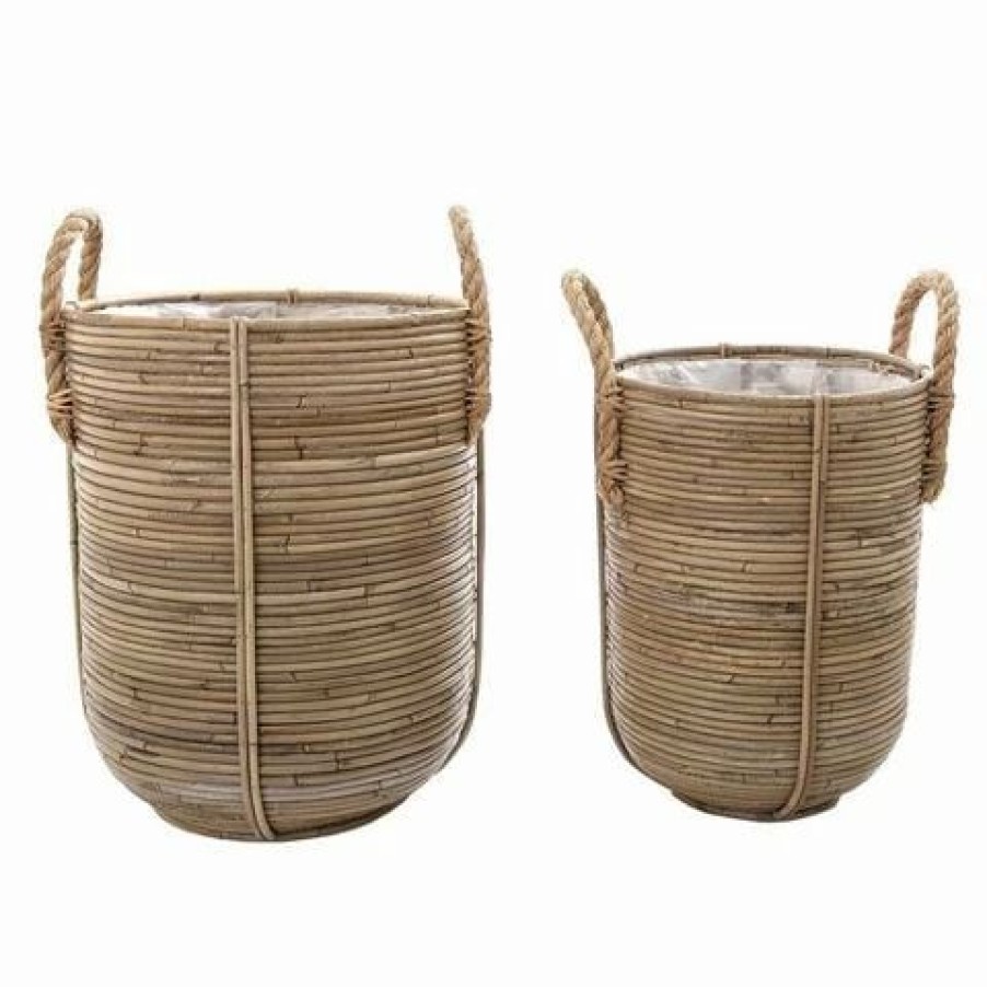 Storage * | Florabelle Playa Basket Stripe Set Of 2Ce