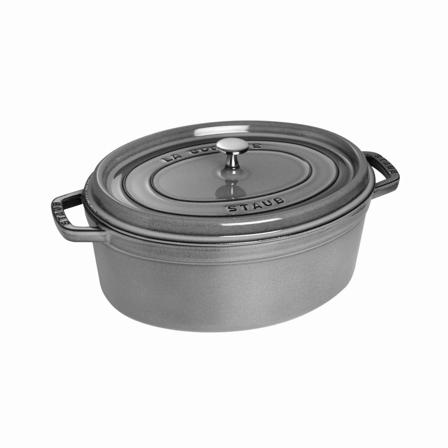 Dutch Ovens & Braisers * | Staub 7 Qt. Oval Cocotte/Dutch Oven | Graphite Grey