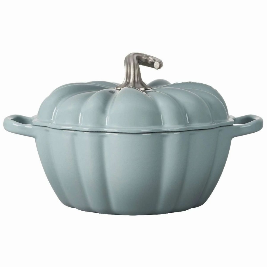 Dutch Ovens & Braisers * | Le Creuset 4 Qt. Pumpkin Cocotte | Sea Salt